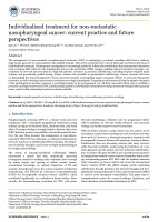 Individualized treatment for non-metastatic nasopharyngeal cancer: current practice and future perspectives